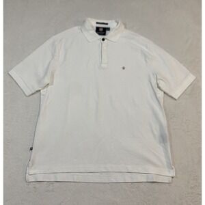 Victorinox 2 Ply Mercerized Pima Cotton Polo Mens L White Golf Shirt Performance